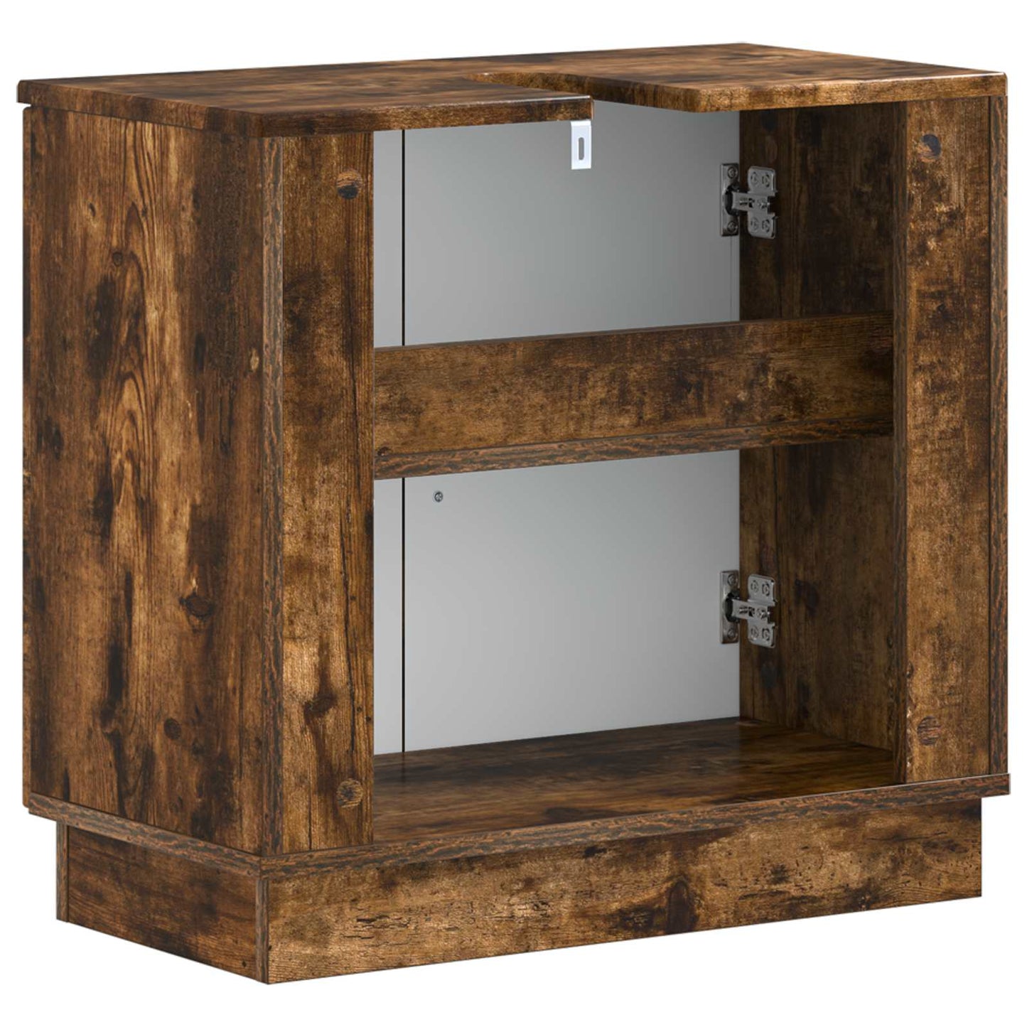 vidaXL Bathroom Sink Cabinet HOORN Smoked Oak 59.5 x 31.5x 56 cm