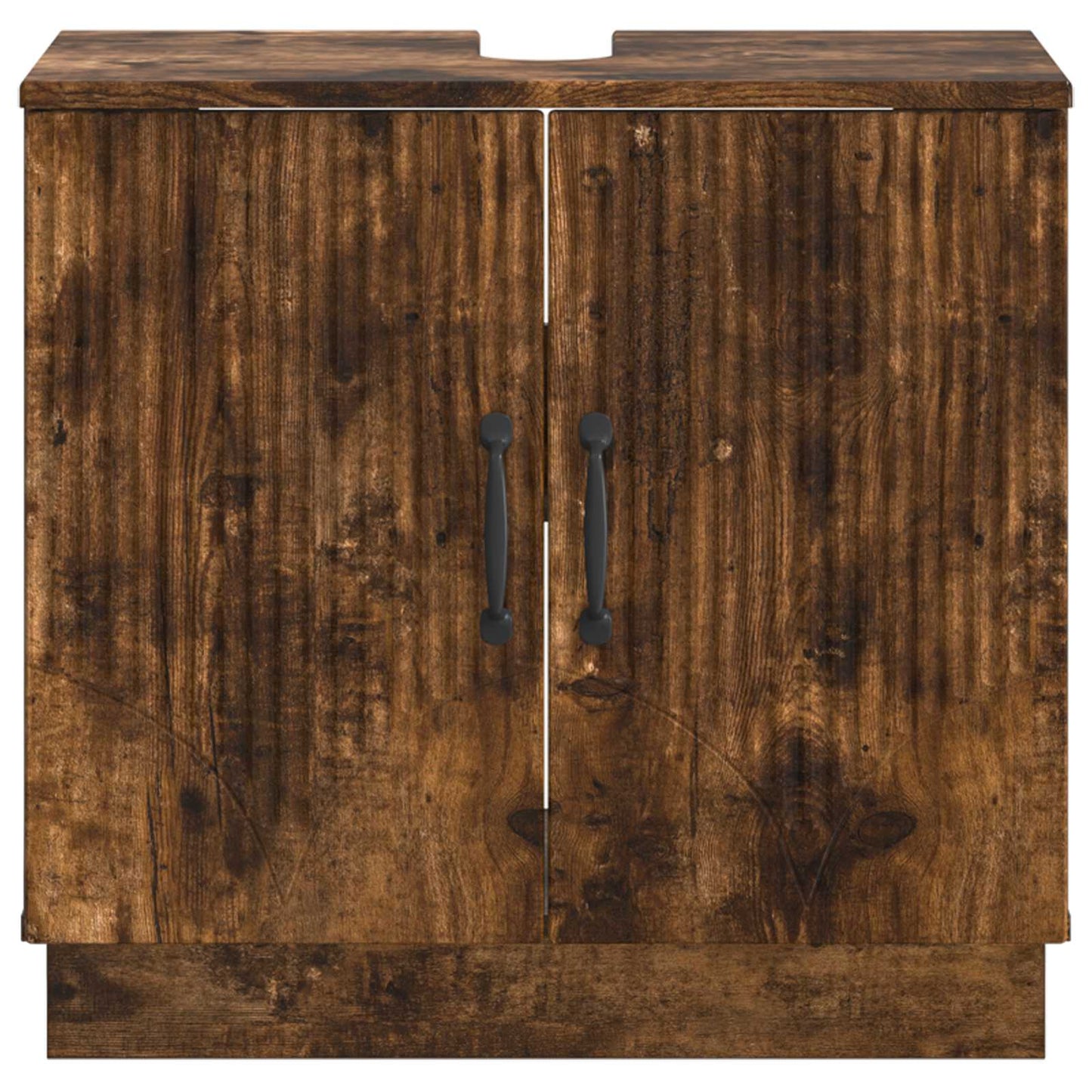vidaXL Bathroom Sink Cabinet HOORN Smoked Oak 59.5 x 31.5x 56 cm
