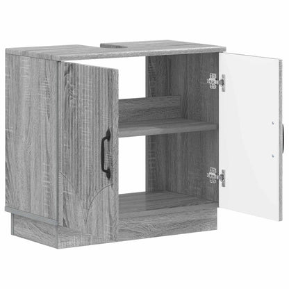 vidaXL Bathroom Sink Cabinet HOORN Grey Sonoma 59.5 x 31.5x 56 cm