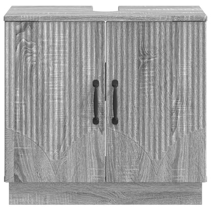 vidaXL Bathroom Sink Cabinet HOORN Grey Sonoma 59.5 x 31.5x 56 cm