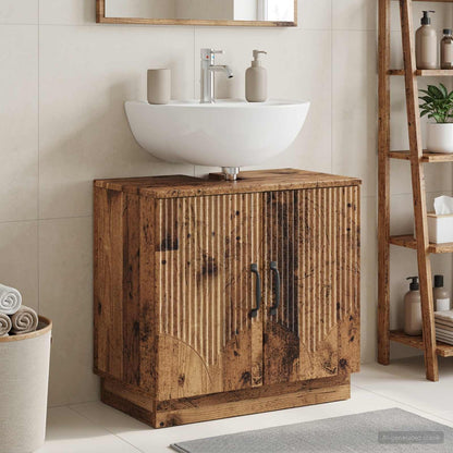 vidaXL Bathroom Sink Cabinet HOORN Old Wood 59.5 x 31.5x 56 cm