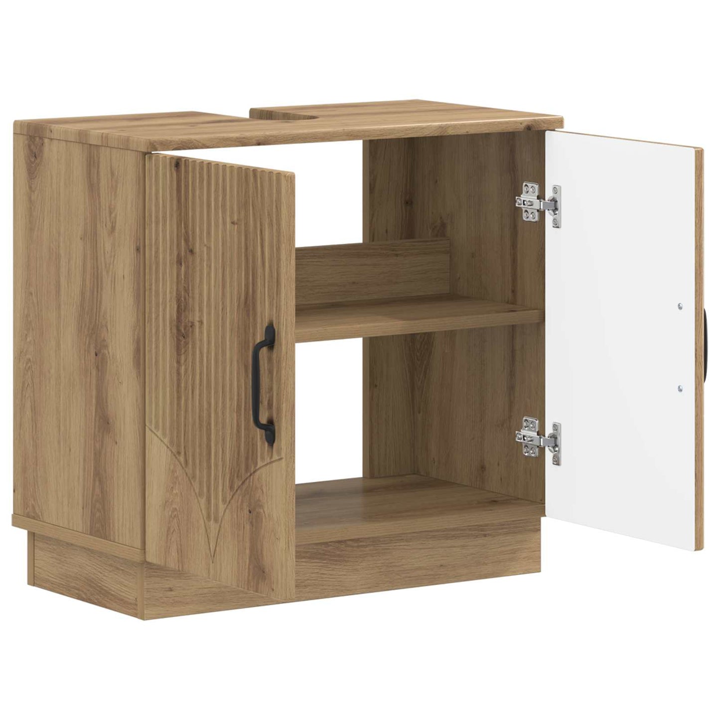 vidaXL Bathroom Sink Cabinet HOORN Artisan Oak 59.5 x 31.5x 56 cm