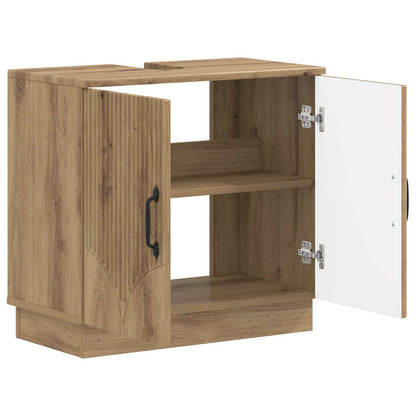 vidaXL Bathroom Sink Cabinet HOORN Artisan Oak 59.5 x 31.5x 56 cm