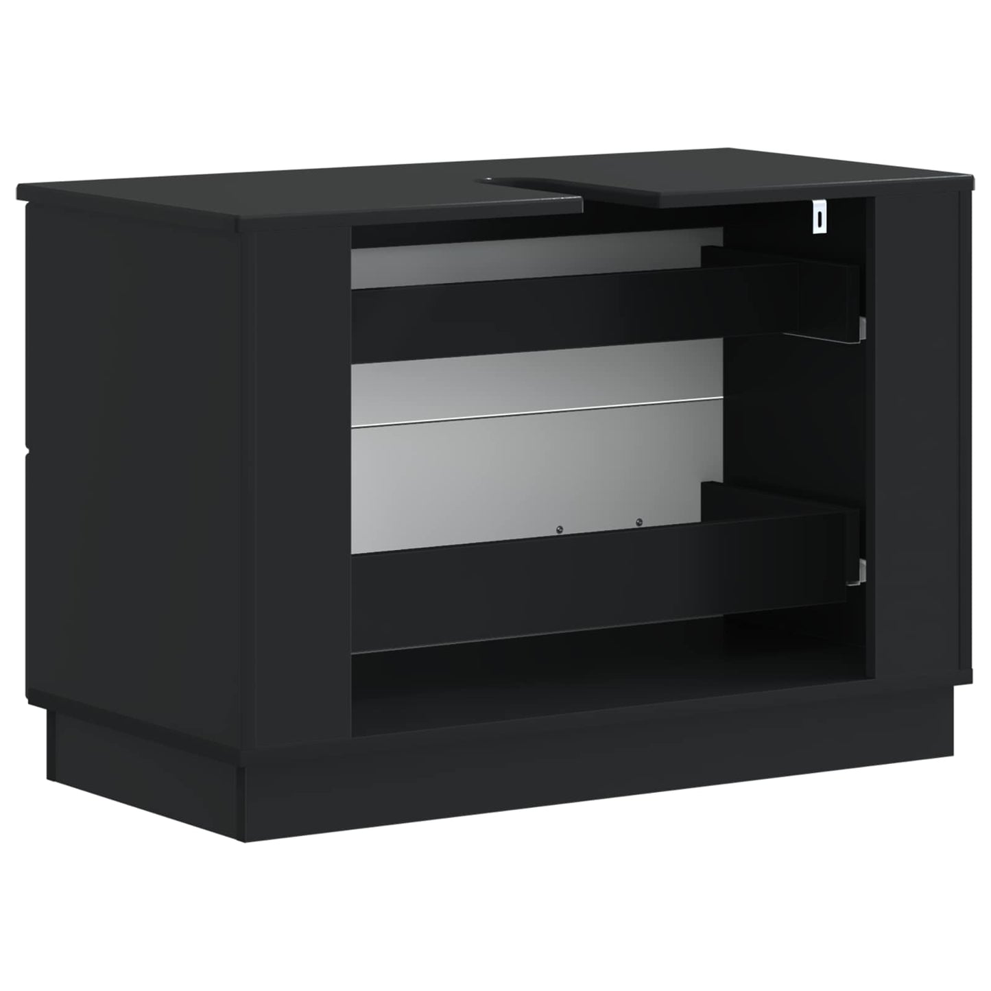 vidaXL Bathroom Sink Cabinet HOORN Black 82 x 41x 56 cm