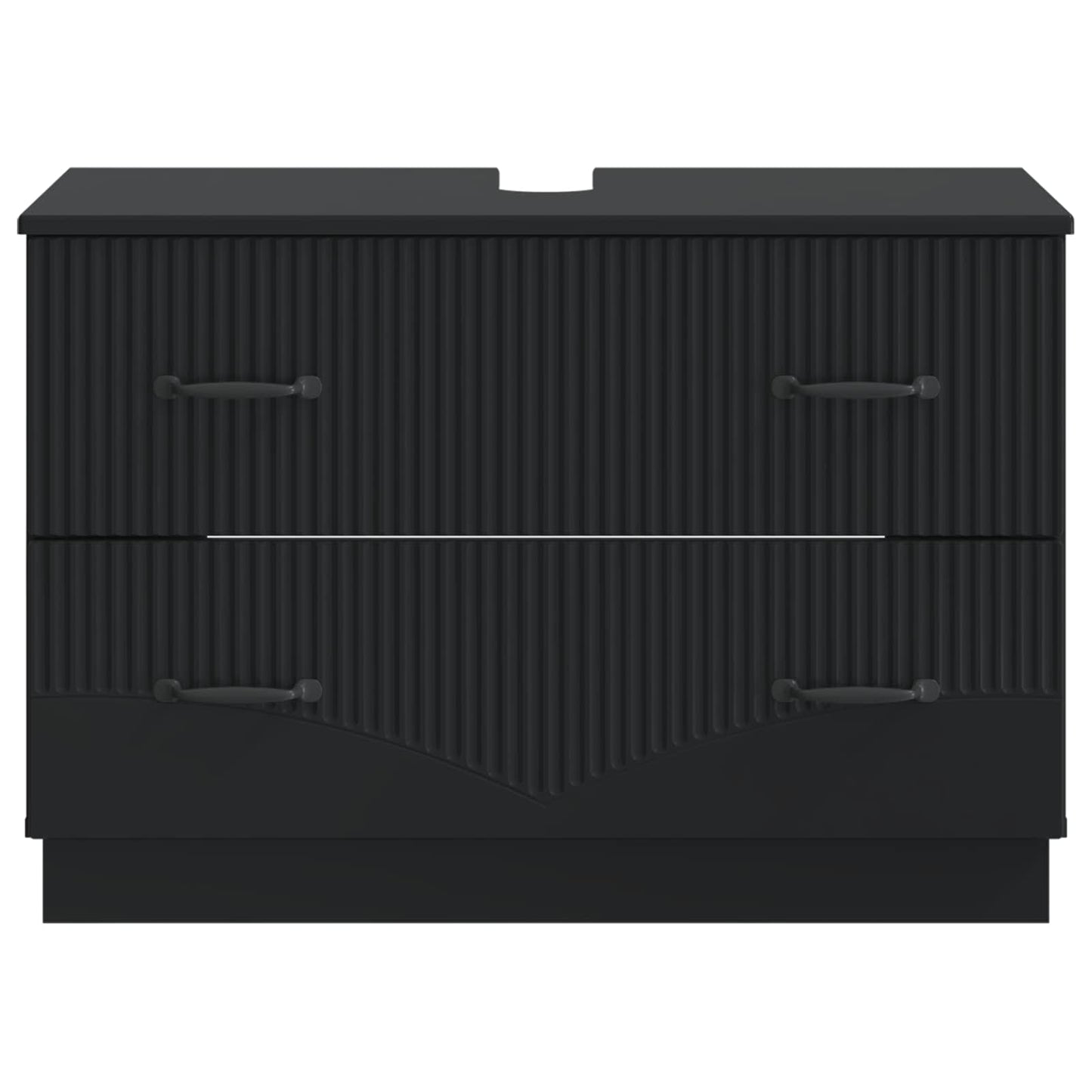vidaXL Bathroom Sink Cabinet HOORN Black 82 x 41x 56 cm
