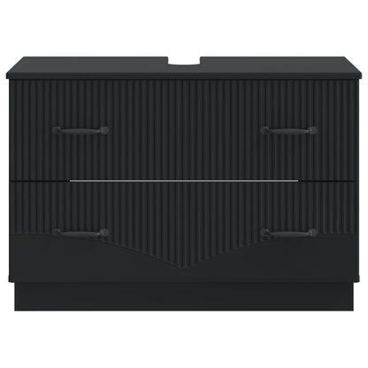 vidaXL Bathroom Sink Cabinet HOORN Black 82 x 41x 56 cm