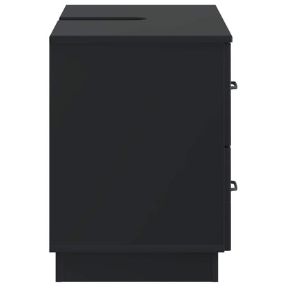 vidaXL Bathroom Sink Cabinet HOORN Black 82 x 41x 56 cm