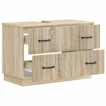 vidaXL Bathroom Sink Cabinet HOORN Sonoma Oak 82 x 41x 56 cm