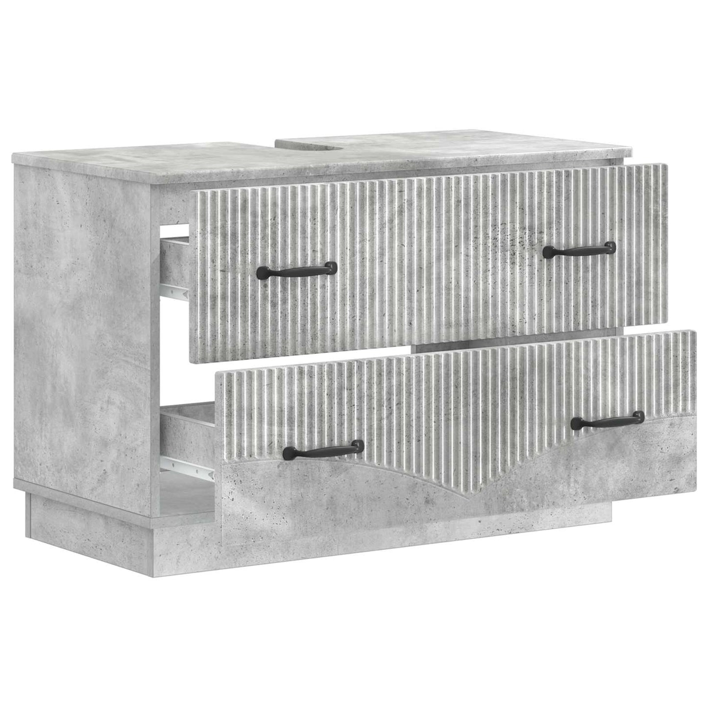 vidaXL Bathroom Sink Cabinet HOORN Concrete Grey 82 x 41x 56 cm