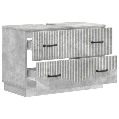 vidaXL Bathroom Sink Cabinet HOORN Concrete Grey 82 x 41x 56 cm
