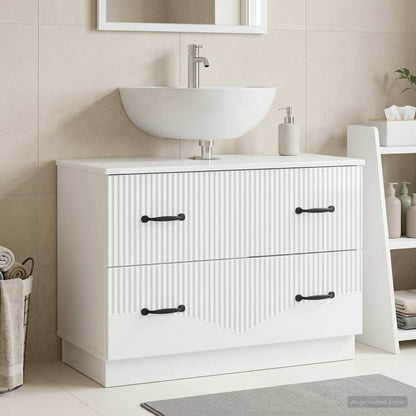vidaXL Bathroom Sink Cabinet HOORN High Gloss White 82 x 41x 56 cm