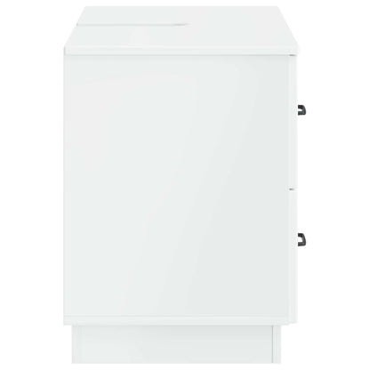 vidaXL Bathroom Sink Cabinet HOORN High Gloss White 82 x 41x 56 cm