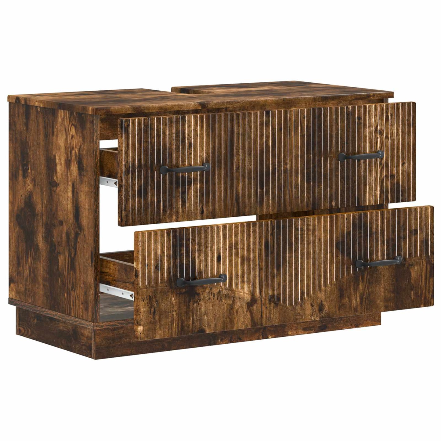 vidaXL Bathroom Sink Cabinet HOORN Smoked Oak 82 x 41x 56 cm