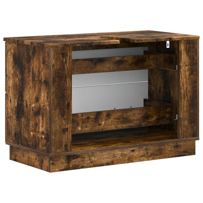 vidaXL Bathroom Sink Cabinet HOORN Smoked Oak 82 x 41x 56 cm