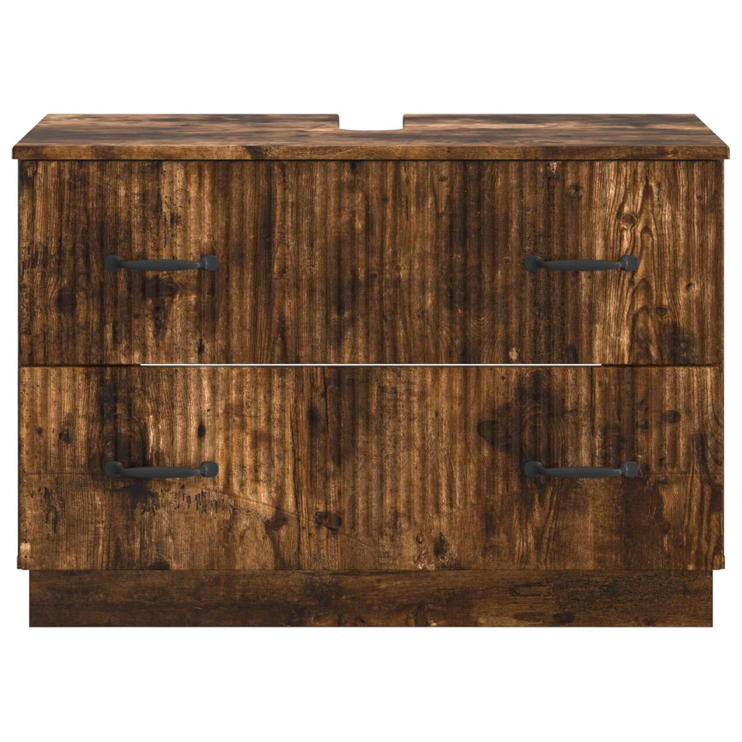vidaXL Bathroom Sink Cabinet HOORN Smoked Oak 82 x 41x 56 cm