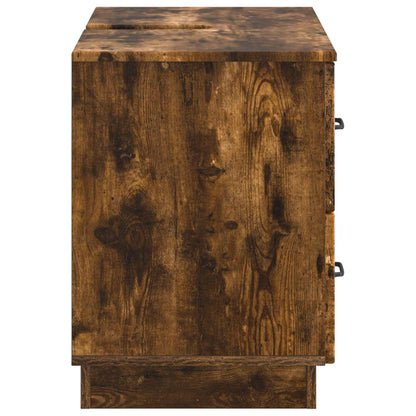 vidaXL Bathroom Sink Cabinet HOORN Smoked Oak 82 x 41x 56 cm