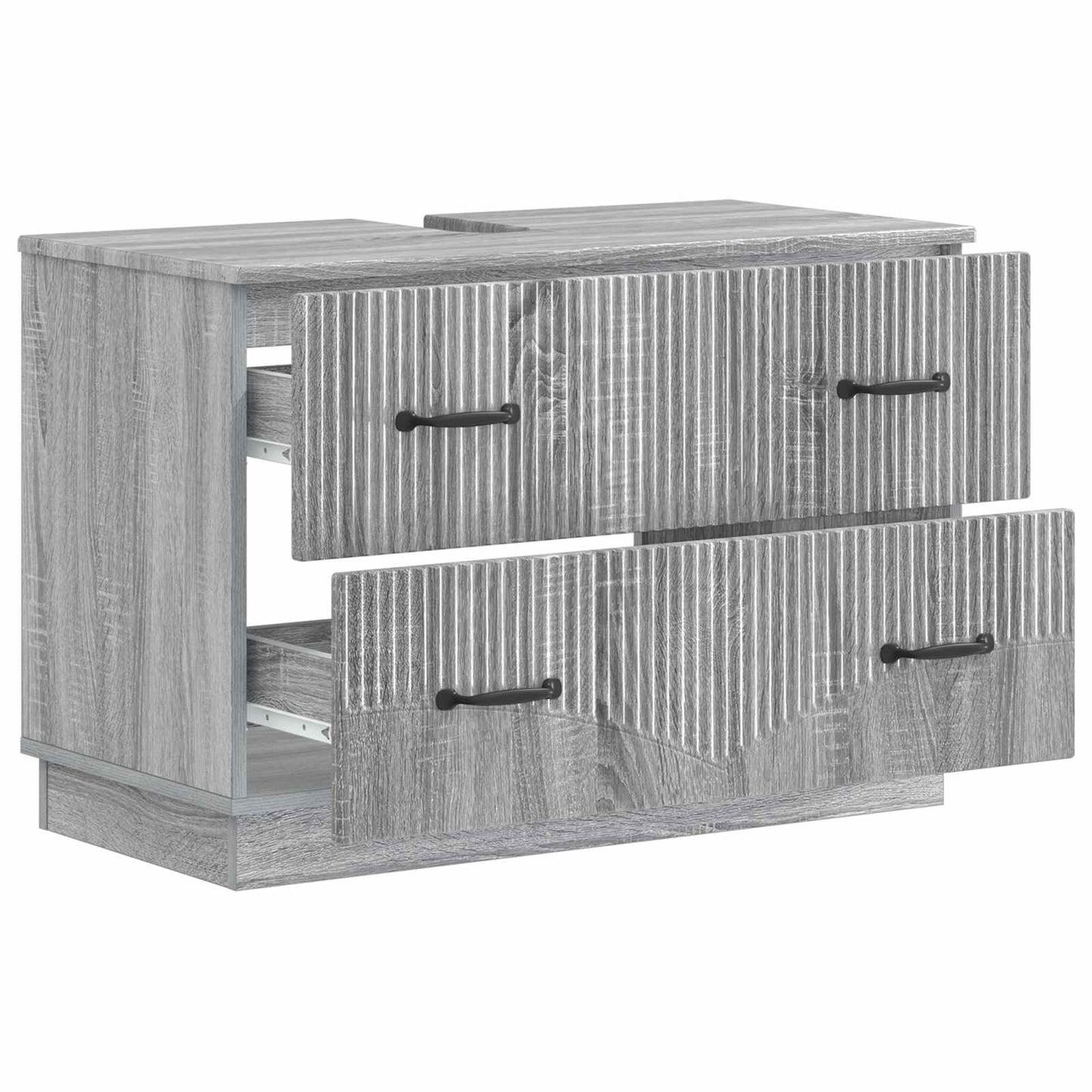 vidaXL Bathroom Sink Cabinet HOORN Grey Sonoma 82 x 41x 56 cm