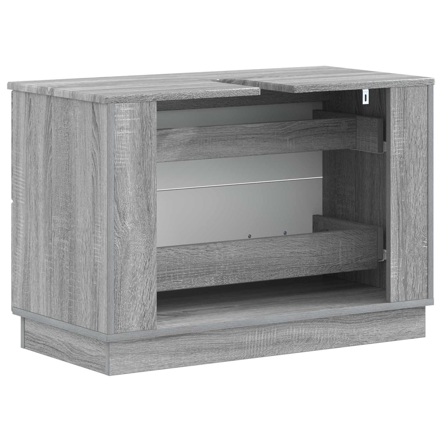 vidaXL Bathroom Sink Cabinet HOORN Grey Sonoma 82 x 41x 56 cm