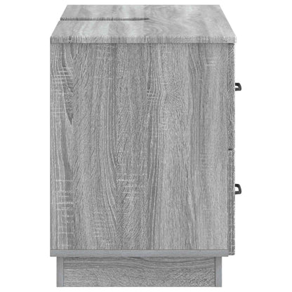 vidaXL Bathroom Sink Cabinet HOORN Grey Sonoma 82 x 41x 56 cm