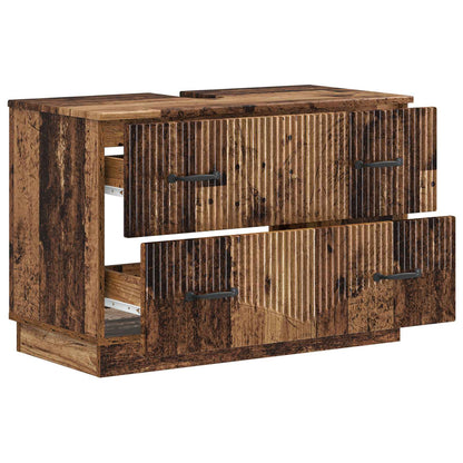 vidaXL Bathroom Sink Cabinet HOORN Old Wood 82 x 41x 56 cm