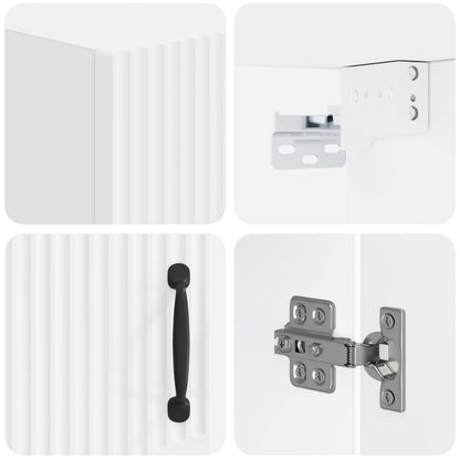 vidaXL Bathroom Wall Cabinet HOORN White 30 x 31 x 59 cm