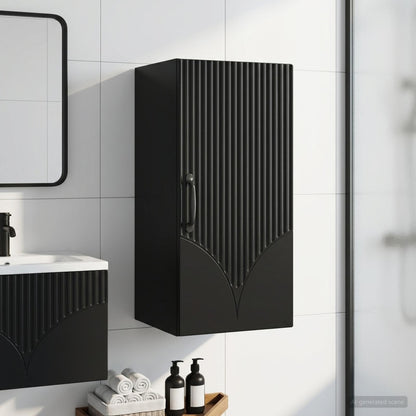 vidaXL Bathroom Wall Cabinet HOORN Black 30 x 31 x 59 cm