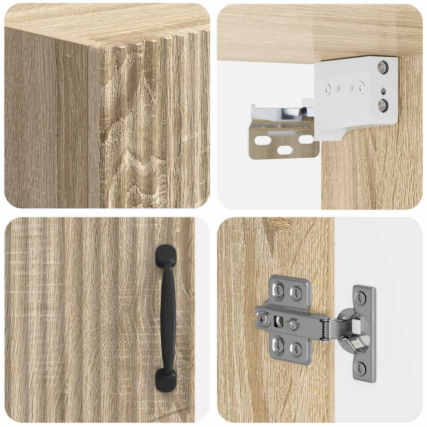 vidaXL Bathroom Wall Cabinet HOORN Sonoma Oak 30 x 31 x 59 cm
