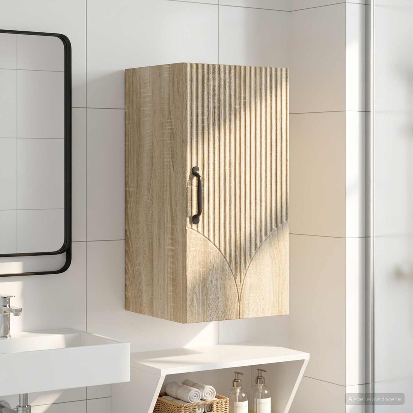 vidaXL Bathroom Wall Cabinet HOORN Sonoma Oak 30 x 31 x 59 cm