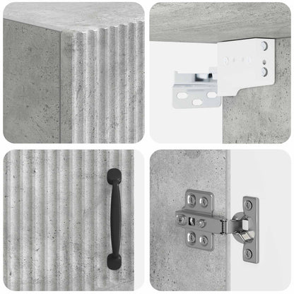 vidaXL Bathroom Wall Cabinet HOORN Concrete Grey 30 x 31 x 59 cm