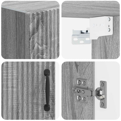 vidaXL Bathroom Wall Cabinet HOORN Grey Sonoma 30 x 31 x 59 cm