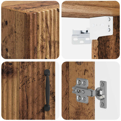 vidaXL Bathroom Wall Cabinet HOORN Old Wood 30 x 31 x 59 cm