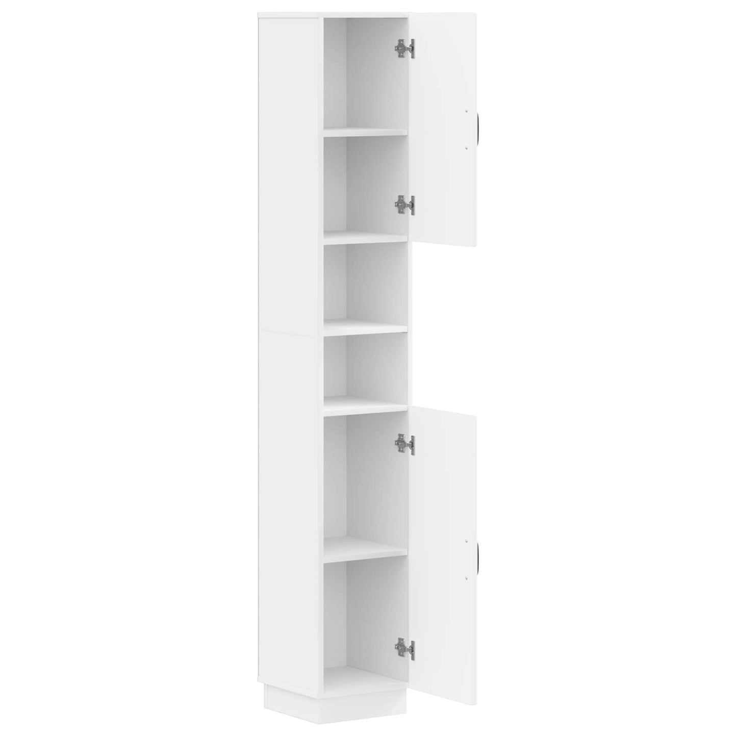 vidaXL Bathroom Cabinet with Open Shelf HOORN White 30 x 31 x 187 cm