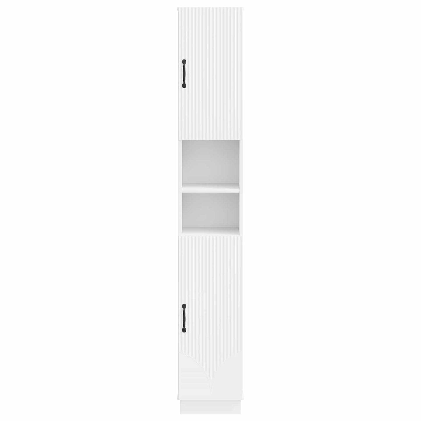 vidaXL Bathroom Cabinet with Open Shelf HOORN White 30 x 31 x 187 cm