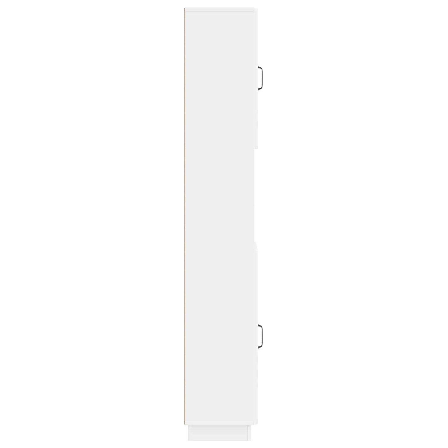 vidaXL Bathroom Cabinet with Open Shelf HOORN White 30 x 31 x 187 cm