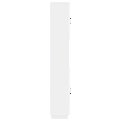 vidaXL Bathroom Cabinet with Open Shelf HOORN White 30 x 31 x 187 cm