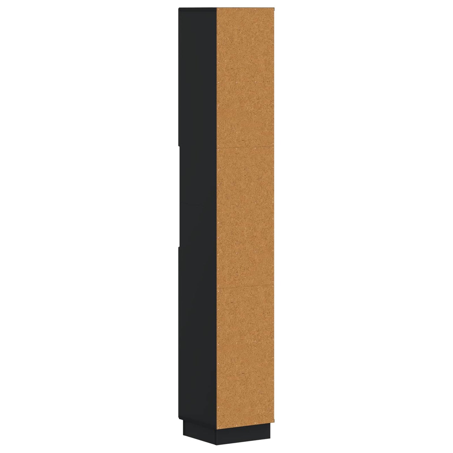 vidaXL Bathroom Cabinet with Open Shelf HOORN Black 30 x 31 x 187 cm