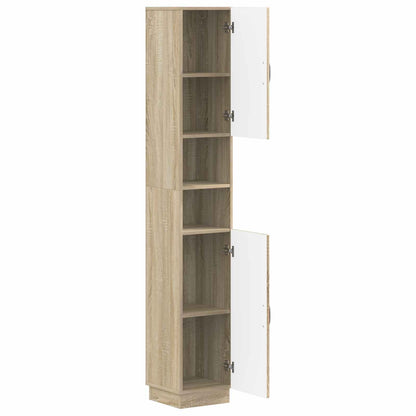 vidaXL Bathroom Cabinet with Open Shelf HOORN Sonoma Oak