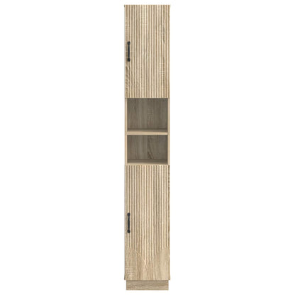 vidaXL Bathroom Cabinet with Open Shelf HOORN Sonoma Oak