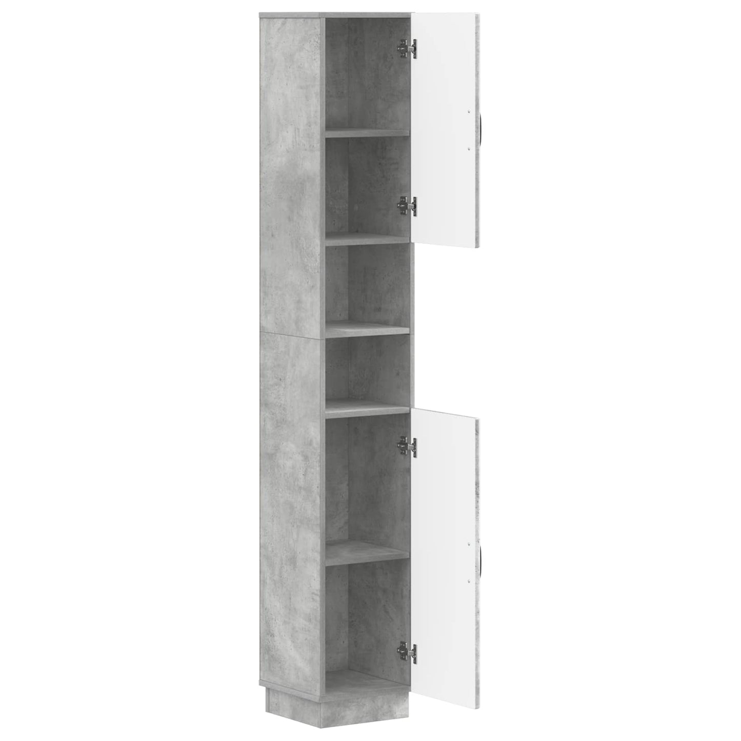 vidaXL Bathroom Cabinet with Open Shelf HOORN Concrete Grey