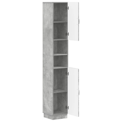 vidaXL Bathroom Cabinet with Open Shelf HOORN Concrete Grey
