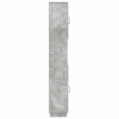 vidaXL Bathroom Cabinet with Open Shelf HOORN Concrete Grey
