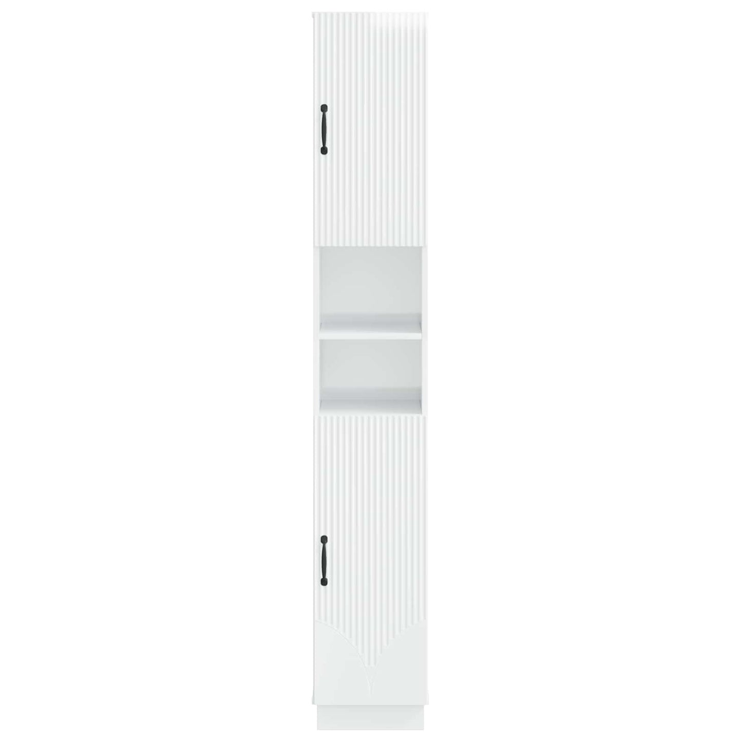 vidaXL Bathroom Cabinet with Open Shelf HOORN High Gloss White