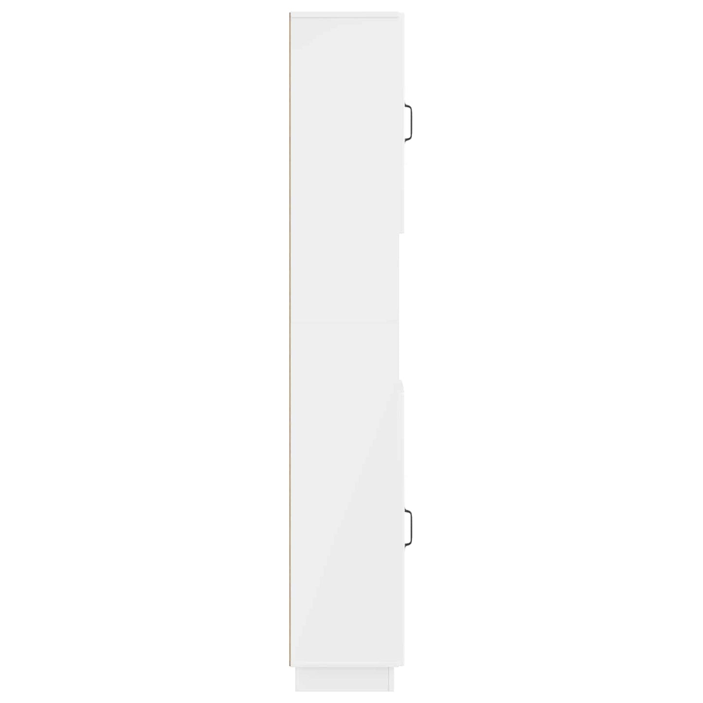 vidaXL Bathroom Cabinet with Open Shelf HOORN High Gloss White
