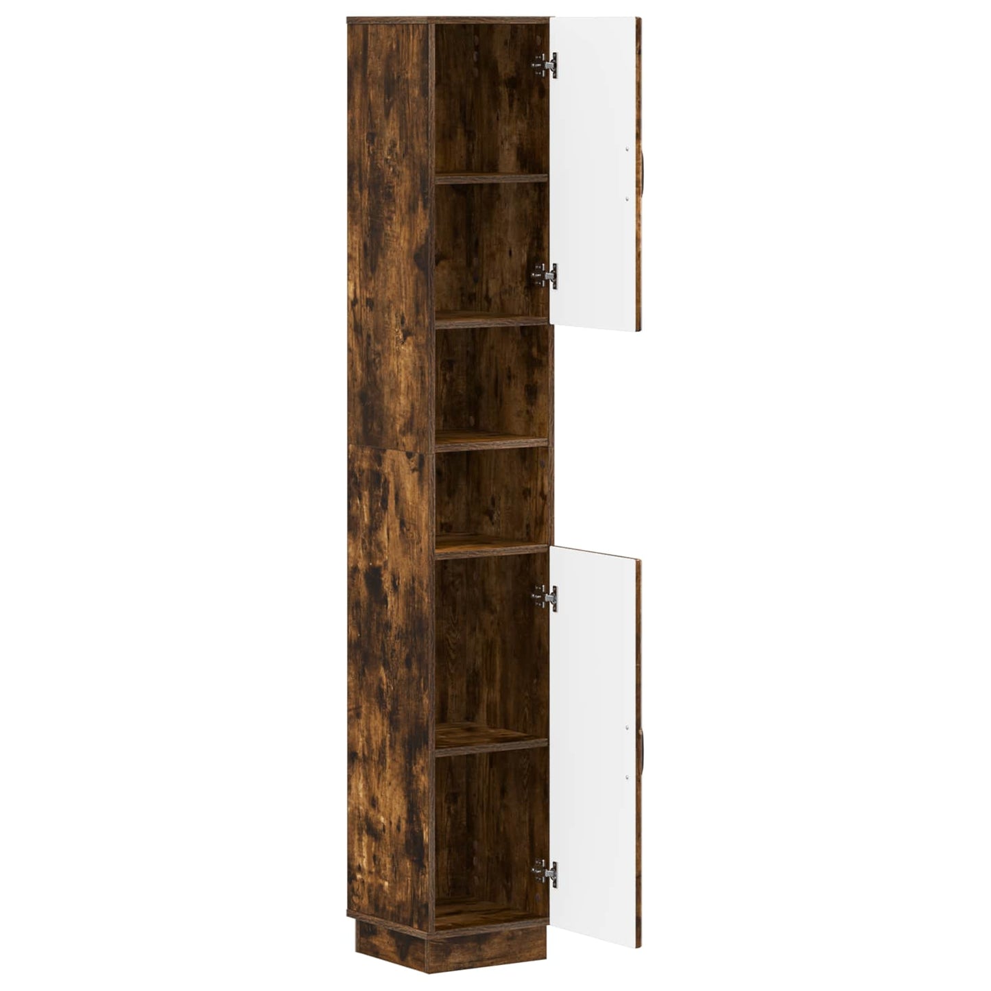 vidaXL Bathroom Cabinet with Open Shelf HOORN Smoked Oak