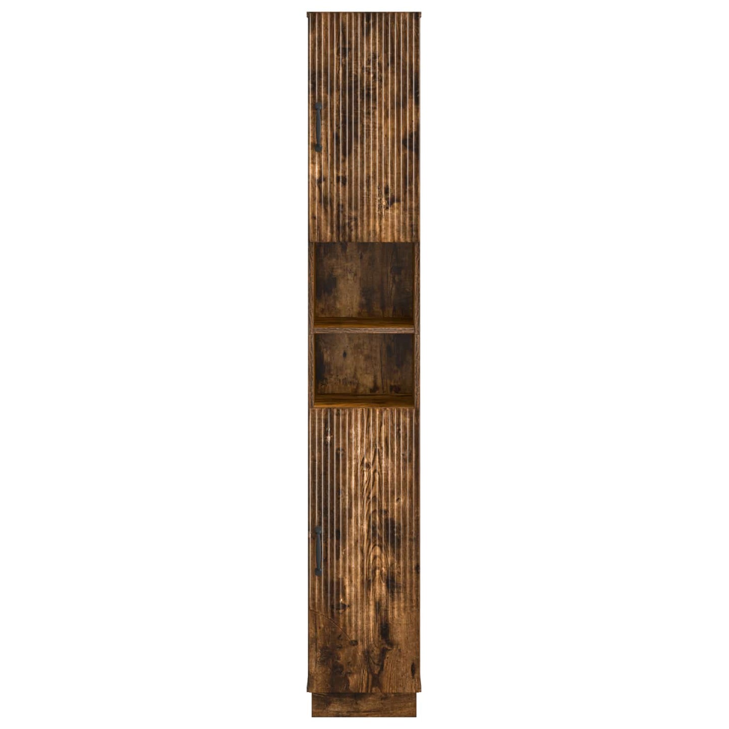 vidaXL Bathroom Cabinet with Open Shelf HOORN Smoked Oak