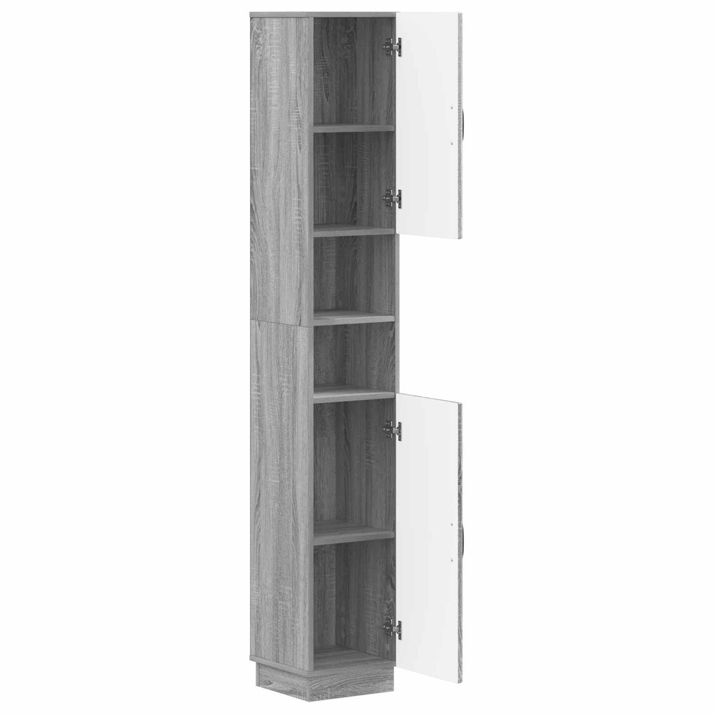vidaXL Bathroom Cabinet with Open Shelf HOORN Grey Sonoma