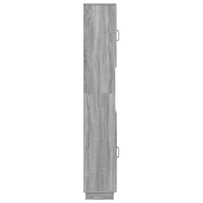 vidaXL Bathroom Cabinet with Open Shelf HOORN Grey Sonoma