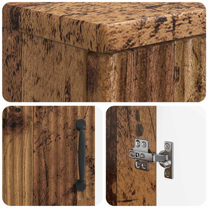 vidaXL Bathroom Cabinet with Open Shelf HOORN Old Wood