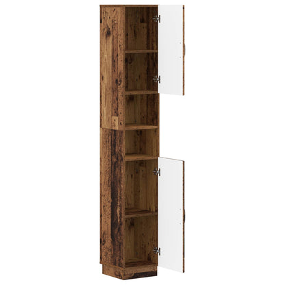 vidaXL Bathroom Cabinet with Open Shelf HOORN Old Wood