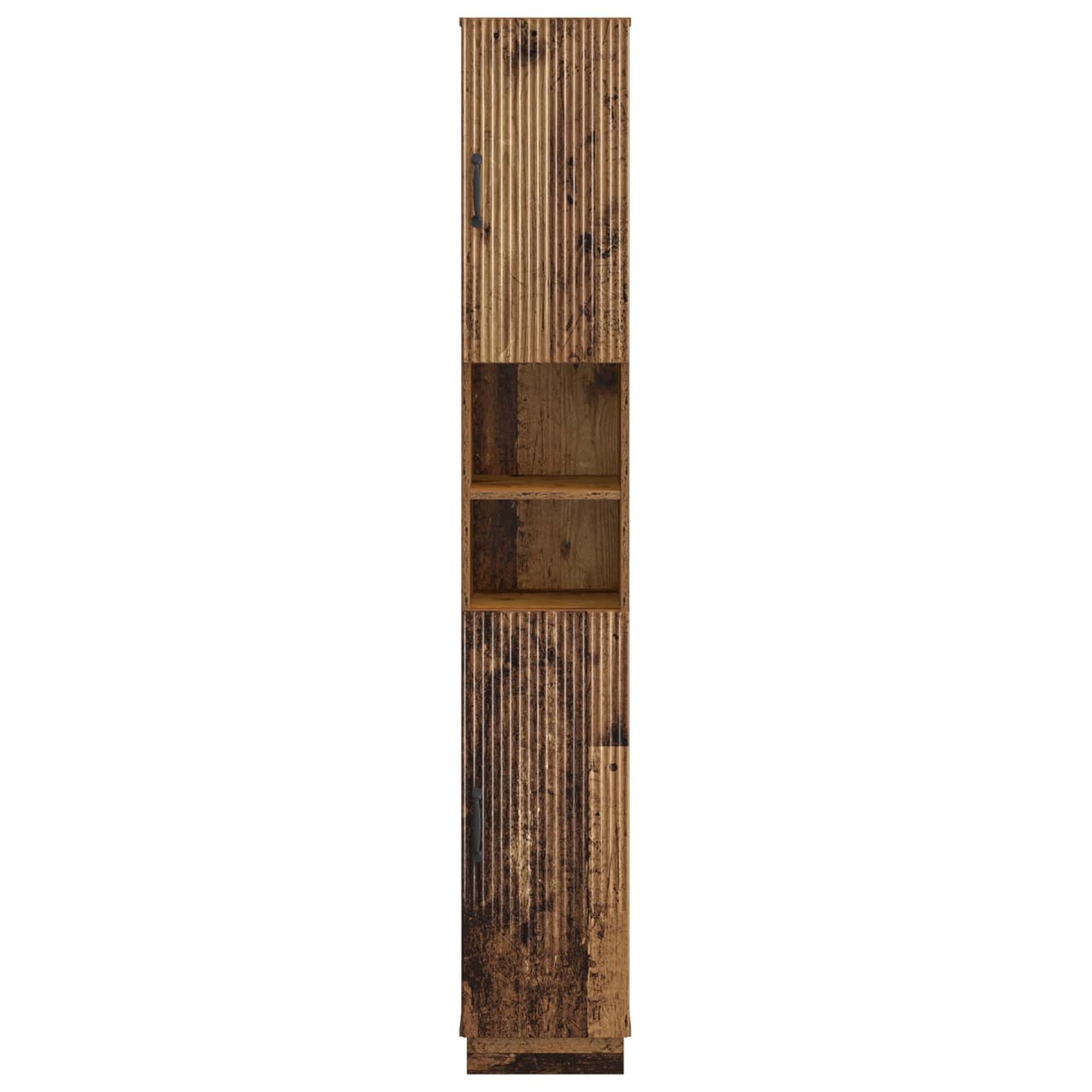 vidaXL Bathroom Cabinet with Open Shelf HOORN Old Wood